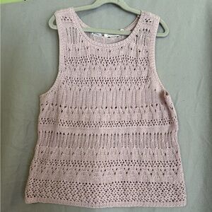 Chic Blush Crochet Tank Top